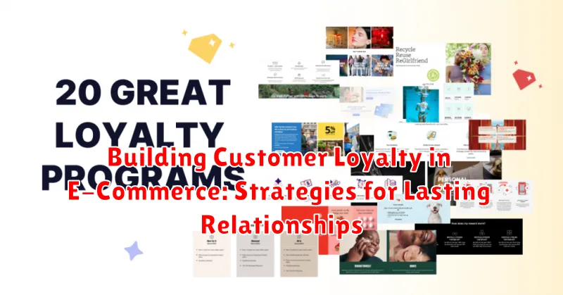 Building Customer Loyalty in E-Commerce: Strategies for Lasting Relationships