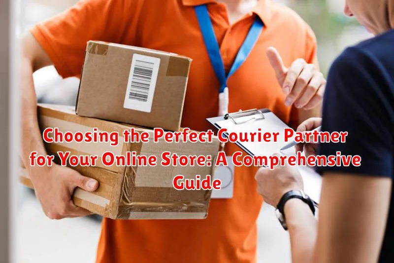 Choosing the Perfect Courier Partner for Your Online Store: A Comprehensive Guide